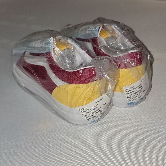 Vans Old Skool Classic Retro Rainbow Multi Color Skate Shoes Size 13 - Picture 2 of 10